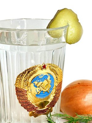 Граненый стакан с гербом СССР, – подарок с особым смыслом для тех, кто помнит Советский Союз №87