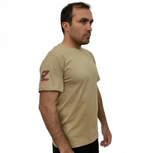 Мужская песочная футболка Z, - За Победу! (тр. №32)