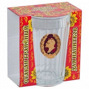 Гранёный стакан СССР, с профилем Ленина. Харизматичный сувенир, который выделяется на фоне других подарков, и НЕ напрягает ценой №93