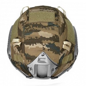 Кавер на боевой шлем (Digital Desert)*, - Чехол изготовлен из прочного материала Cordura 800D, устойчивого к разрывам, зацепам, воздействию грязи и влаги, что позволяет надежно защитить сам тактически