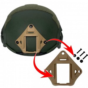 Многофункциональный шрауд крепления приборов на шлем (койот), - Шрауд предназначен для монтажа различного оборудования (приборов ночного видения, фонарей, экшн-камер и пр.) на тактический шлем класса