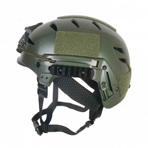 Противоударный шлем Wendy (олива) для учебно-боевых задач, - На шлеме установлено крепление для прибора ночного видения. Также можно установить кронштейн для экшен-камеры или налобного фонаря. По бока