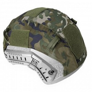 Тактический нашлемный кавер (Multicam Tropic)*, - В лобной части нашлемного кавера имеется специальный вырез для крепления на шлеме прибора ночного видения или экшн-камеры. Чехол плотно садится на шле