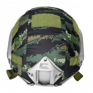 Тактический нашлемный чехол (Digital Jungle)*, - Защитный чехол для шлема современных типов. Предназначен для предотвращения царапин и других механических повреждений купола шлема. Чехол позволяет зам