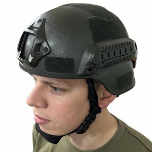 Тактический шлем с кронштейном для ПНВ, - изготовлен из прочного ABS-пластика. Оснащена боковыми планками для крепления фонарей, тактических систем "свой-чужой", лобовым кронштейном для приборов ночно