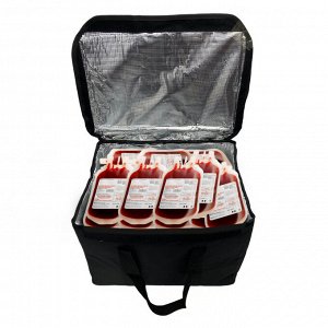 Термосумка на 32 л тактического медика для транспортировки донорской крови (черная), - Термосумка имеет удобные ручки для переноски с надежным креплением в дно сумки. Регулируемый ремень упрощает пере