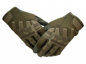 Перчатки тактические полнопалые хаки-олива, (B39) №108 - Застежки на липучке-велкро на манжетах дают возможность удобной подгонки под размер и надежную фиксацию перчаток на запястьях даже в экстремаль