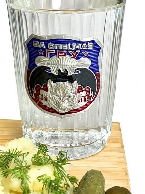 Подарочные стаканы «Спецназ ГРУ», – символика элиты вооруженных сил на легендарной граненой посуде
