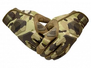 Тактические перчатки камуфляж Multicam, (B31) №99 - Отличительная особенность данной модели - ударозащитный инновационный материал на ладони, абсорбирующий вибрацию и удары с большей эффективностью, ч