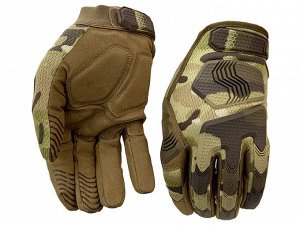 Тактические перчатки камуфляж Multicam, (B31) №99 - Отличительная особенность данной модели - ударозащитный инновационный материал на ладони, абсорбирующий вибрацию и удары с большей эффективностью, ч