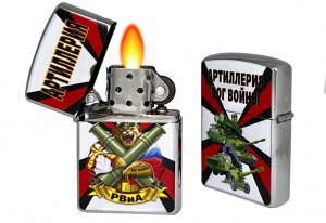 Оригинальная зажигалка «Артиллерия – бог войны», – продуманный, четко функционирующий механизм Zippo №654