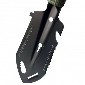 Универсальная саперная лопатка (черная), - удобный и компактный инструмент, включающий в себя: лопату, пилу, гвоздодер, шестигранные ключи, угловую отвертку, открывашку, нож для снятия кожуры, паракор