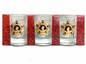 Подарочные стопки для водки «Орден Нахимова», – сувенир, оформленный стилистическим изображением одного из самых редких орденов СССР