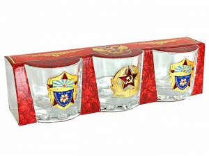 Подарочные стопки на День ВВС, – особая форма, рельефное донышко, нарядный футляр-упаковка