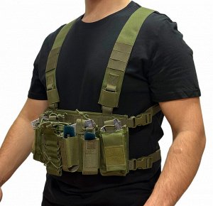 Армейская ременно-плечевая система (олива), - Легкая разгрузка-нагрудник оптимизирована для участников боевых действий. Система быстрого сброса позволяет максимально быстро надеть или снять разгрузку