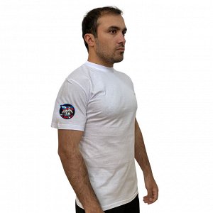 Белая футболка "Zа ПраVду" на рукаве, с термотрансфером (тр. №70)