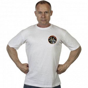 Белая футболка с термотрансфером "Zа праVду", (тр. №69)