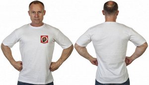 Белая футболка с термотрансфером "Отважные", (тр. №80)