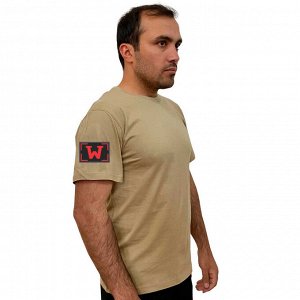 Мужская хлопковая футболка с термотрансфером "W"