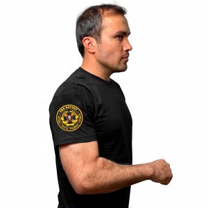 Надежная мужская футболка с термотрансфером "ЧВК Вагнер, - Кровь. Честь. Родина. Отвага"
