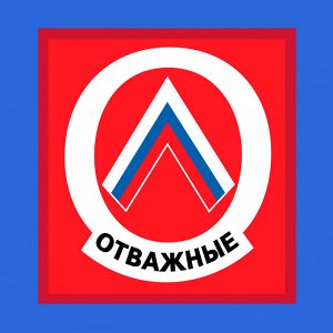 Васильковая футболка "Отважные", с трансфером на груди (тр. 87)