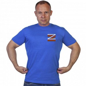 Васильковая футболка с символом Z, (тр. №65)