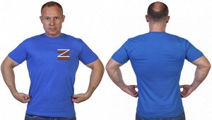 Васильковая футболка с символом Z, (тр. №65)
