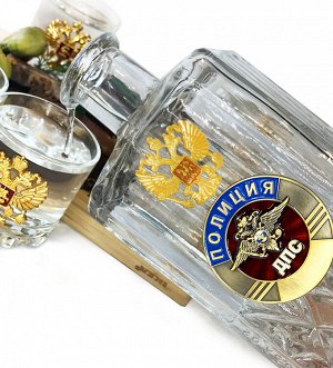 Подарочный набор для алкоголя «ДПС», – подарок для ценителя русских традиций + украшение домашнего или рабочего интерьера (Цвет упаковки может отличаться, подробности уточняйте у менеджера.)