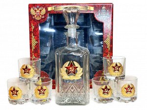 Подарочный набор для алкоголя ветеранам ВС СССР, – подходит и для целевого использования, и выступает в качестве оригинального подарка (Цвет упаковки может отличаться, подробности уточняйте у менеджер