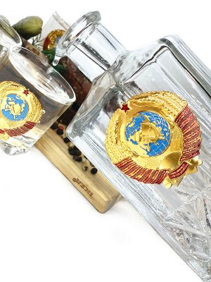 Подарочный набор для алкоголя для патриотов СССР, – ностальгический подарок и эффектная подача спиртного (Цвет упаковки может отличаться, подробности уточняйте у менеджера.)