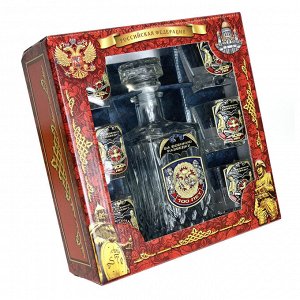 Подарочный набор для крепких напитков «Военная разведка», – элитная серия в юбилейном исполнении (Цвет упаковки может отличаться, подробности уточняйте у менеджера.)
