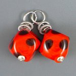 Серьги &quot;Dots red&quot;