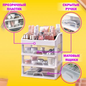 Органайзер для хранения косметики, канцтоваров, мелочей ТРИ УРОВНЯ, 26,6*17*23,5см, DASWERK, 608477