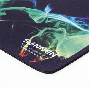 Коврик для мыши SONNEN "SMOKE", резина+ткань, 220х180х3 мм, 513289