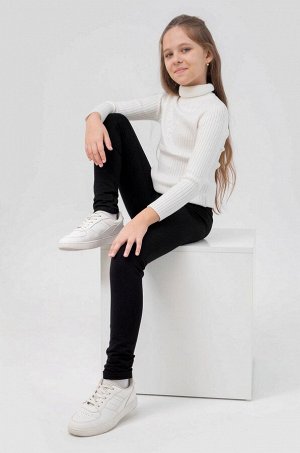Теплые лосины из футера двухнитки с начесом для девочки Happyfox