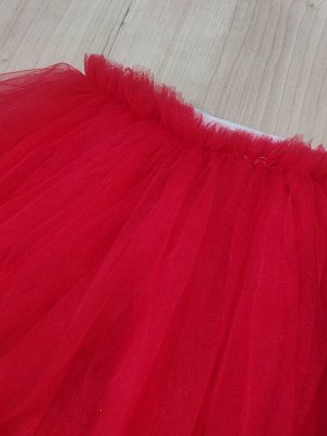 Фатиновая юбка красная