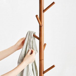 Напольная вешалка Xiaomi Linsy Home Bedroom Floor Dark Wood Coat Rack
