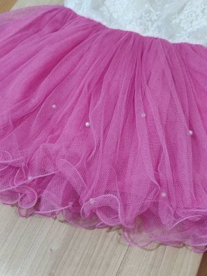 Нарядное платье с фатиновой юбкой для девочки