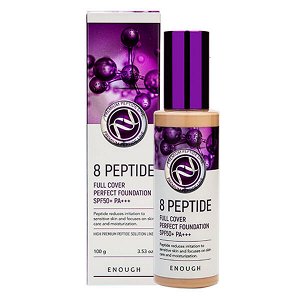 Тональный крем с пептидами Enough 8 Peptide Full Cover Perfect Foundation SPF50+ PA+++ (№13 - Светлый беж), 100гр