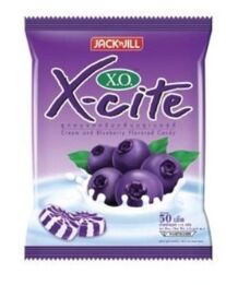 Конфеты X-CITE со  вкусом  черники  со  сливками (X-CITE Cream and Blueberry flavored candy) 110 гр
