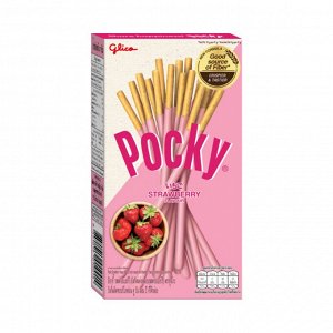 "Бисквитные палочки  в глазури  со вкусом клубники Pocky Strawberry, 47 гр"