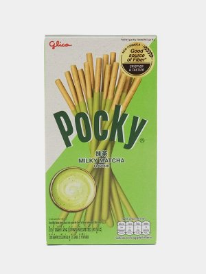 "Бисквитные палочки с глазурью  со вкусом зеленого чая Матча   Pocky Matcha green tea, 39 гр"