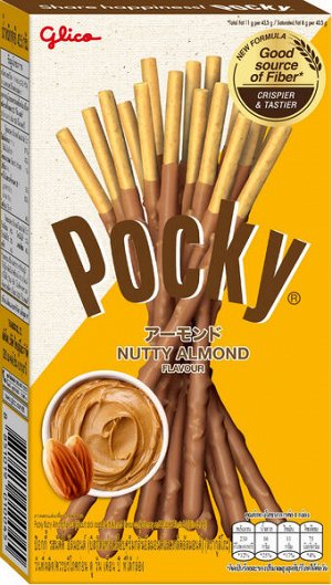 Бисквитные палочки с орехово-миндальной глазурью Pocky Almond, 43,5 гр