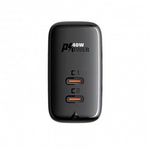 PREMIUM ! Сетевое зарядное устройство для быстрой зарядки ACEFAST A9 PD40W (2xUSB-C) EU