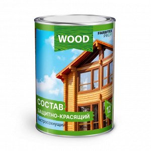 Состав защитно-красящий для древесины быстросохнущий 0.75 л. FARBITEX PROFI WOOD