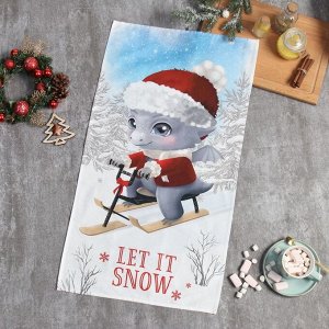 Полотенце Этель Let it snow 40х73 см, 100% хл, саржа 190 г/м2