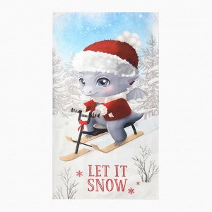 Полотенце новогоднее &quot;Этель&quot; Let it snow 40х73 см, 100% хл, саржа 190 г/м2