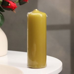 Свеча - цилиндр, 4?12 см, 15 ч, оливковая