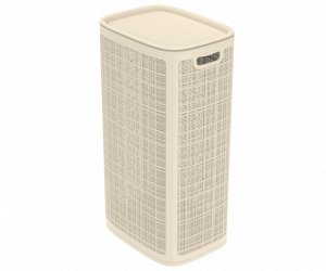Новый бренд Корзина для белья плетёная «Лён» 100л (430×321×800мм),сборная, СЛОНОВАЯ КОСТЬ