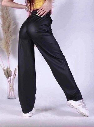 Женские кожаные брюки Палаццо